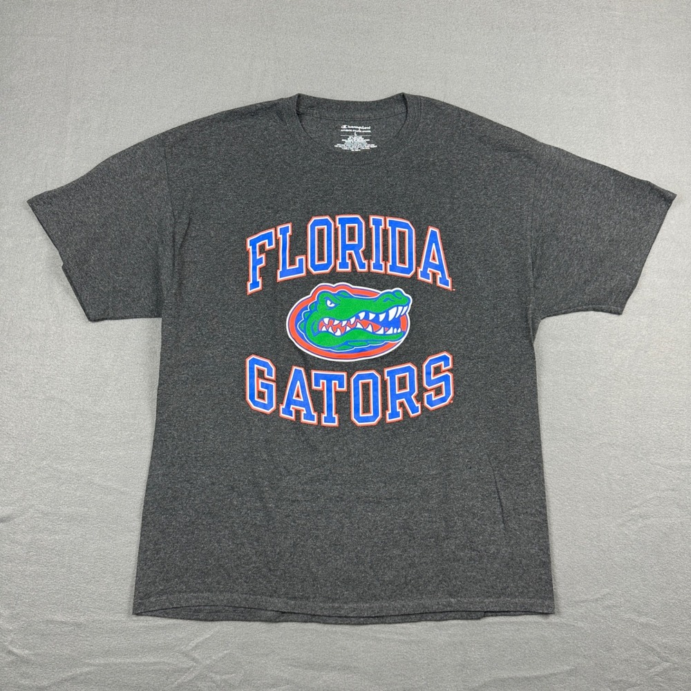 Champion Florida Gators T-Shirt Mens Large Charcoal Gray NCAA Collegiate Tee